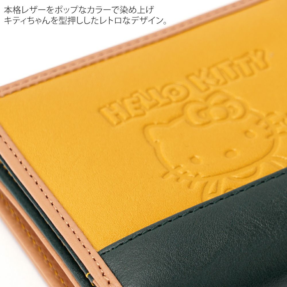 レトロポップな本革のキティちゃんの二つ折り財布