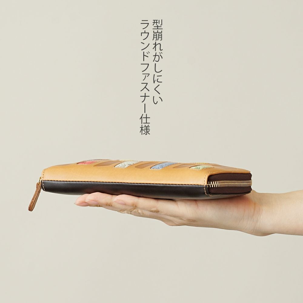 スヌーピーのキャラクターが勢揃い！ 本革 長財布 No.73535