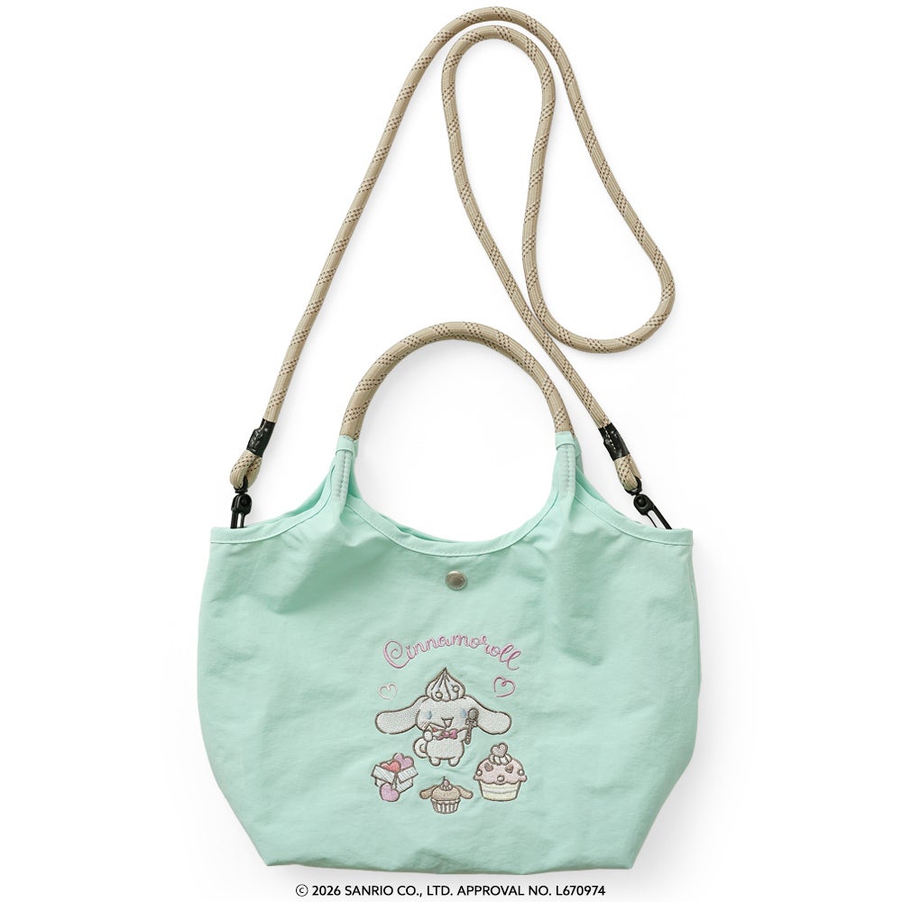 公式]シナモロール の リッチ な 刺繍 の 2way ショルダーバッグ
